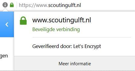 Scouting Ulft gebruikt vanaf nu HTTPS